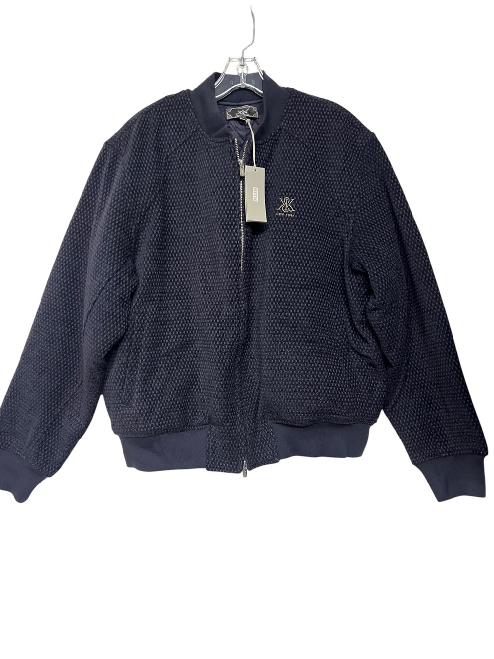 New Kith Chenile Roy Navy Textured Bomber Jacket Small